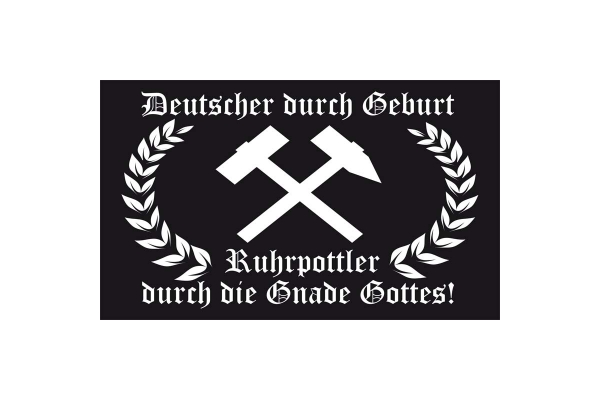 Ruhrpott - durch die Gnade Gottes Fahne 90x150cm (S52)