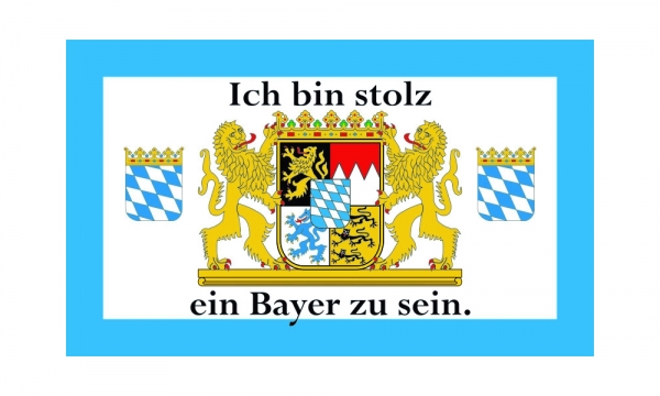 Bayern Fahne - Ich bin stolz ein Bayer zu sein (F75) - 90x150cm