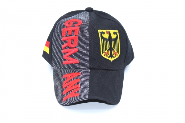 Baseballcap Deutschland 3D Optik schwarz EM/WM