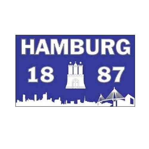 Hamburg - Silhouette Fahne (F62)