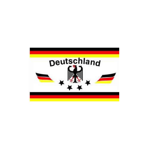 Deutschland 4 Sterne Fahne (D1) weiß 90 x 150cm