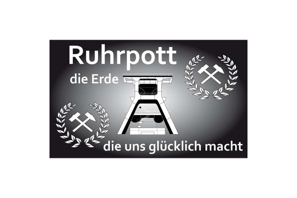 Ruhrpott - Die Erde, die uns glücklich macht Fahne 90x150cm (S54)