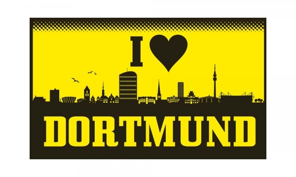 Dortmund - I Love Dortmund Fahne (F73) - 90x150cm