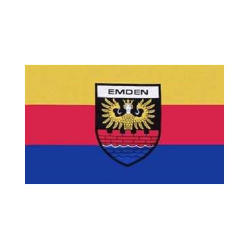 Flagge Deutschland Stadt Emden Flaggenfritze® gratis Sticker Fahne