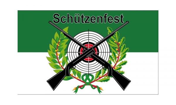 Schützenfest Fahne mit Scheibe (V30) - 90x150cm