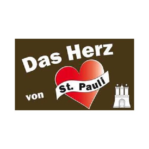 St. Pauli - Das Herz von St. Pauli Fahne (F48)