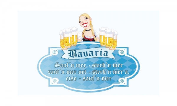 Bier Bavaria Trinkspruch Fahne (V25) - 90x150cm