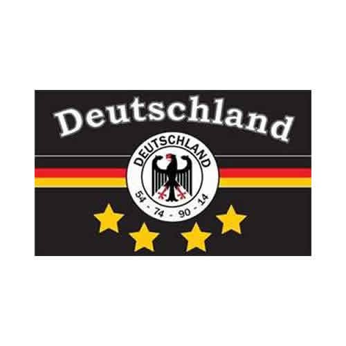 Deutschland 4 Sterne Fahne XXL - 150 x 250cm
