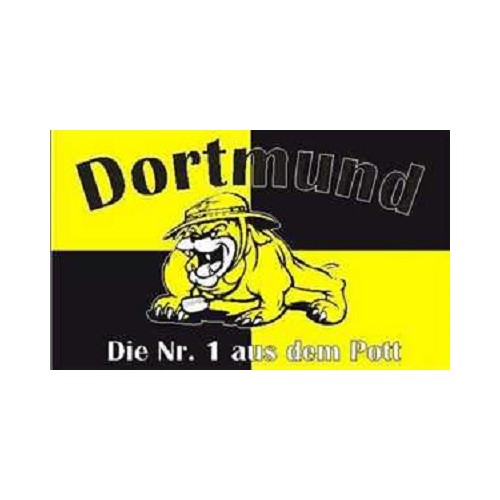 Dortmund Bulldogge - Die Nr.1 aus dem Pott Fahne (F47)